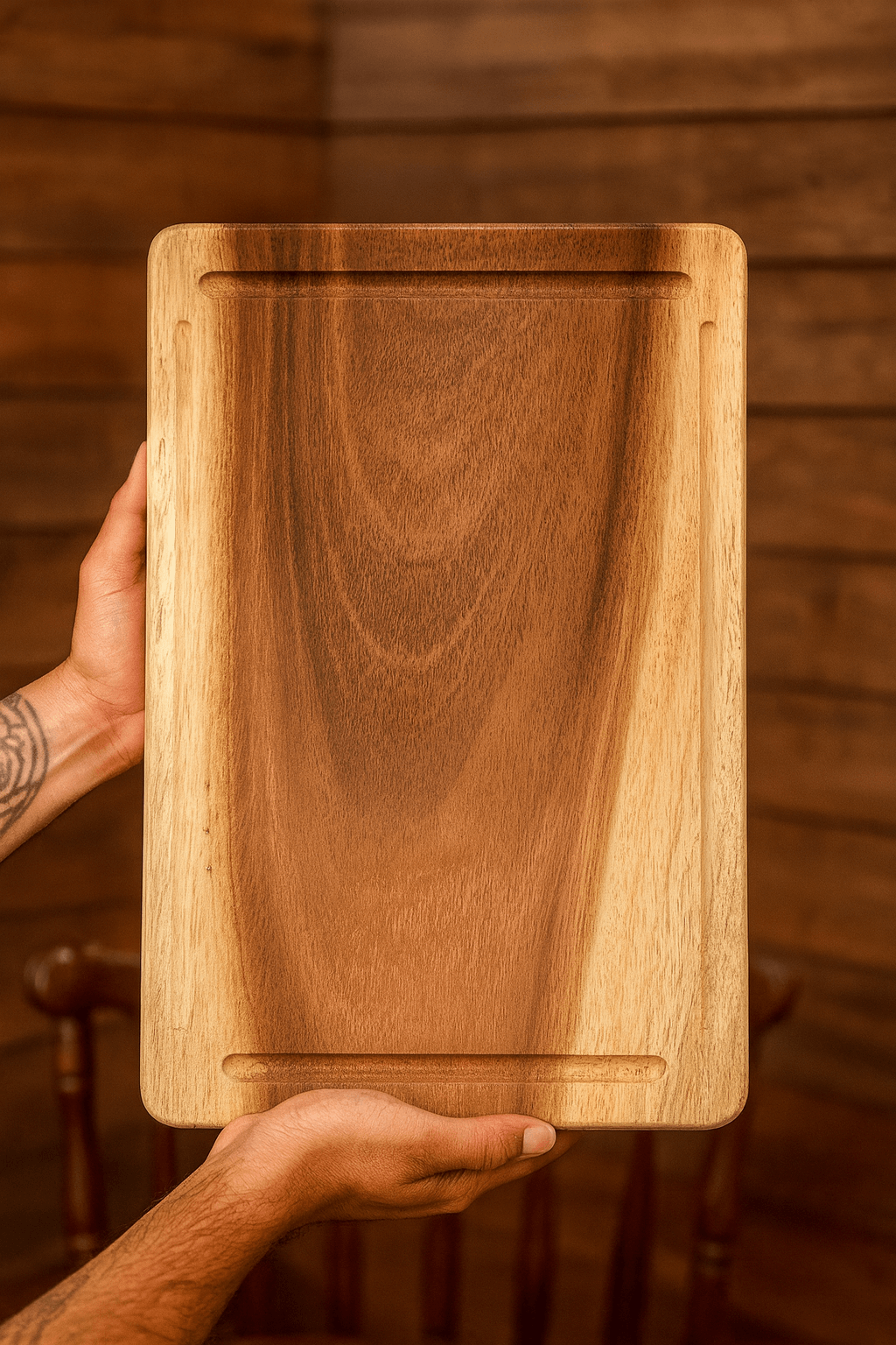Tabla de Madera Rectangular Premium — Parota